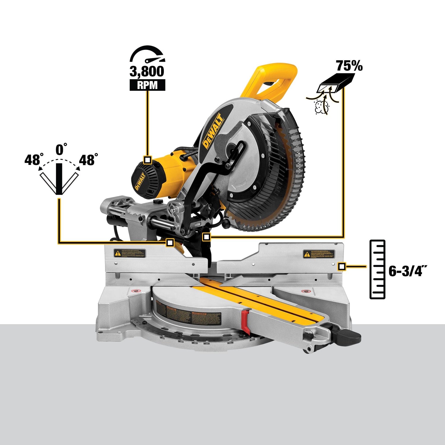 DEWALT 12-in 15-Amp Dual Bevel Sliding Compound Corded Miter Saw DWS779
